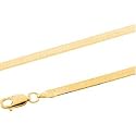 14K Yellow Gold Solid Flexible Herringbone - 16 inches