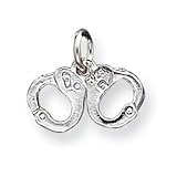 Sterling Silver Handcuffs Charm