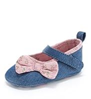 Floral Bow Pram Shoes