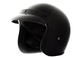 Daytona Cruiser Gloss Black 3/4 Open Face DOT Motorcycle Helmet