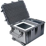 IMAGE OF New Pelican 1660 Large Hardware Case Retractable Extension Handle 4 Strong Polyurethane Wheels