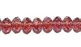 Glass faceted rondelles (5.5x8mm, 14" strand, violet color)