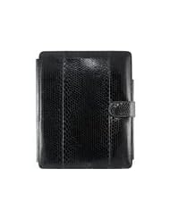 Black iPad Case - Stylish Genuine Sea Snakeskin Leather