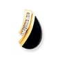 14k Fits 6mm Omega 6mm Reversible Diamond and Onyx Slide - JewelryWeb