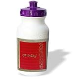 Beverly Turner Birthday Design 67th Birthday Red and Gold Design Water Bottles