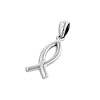 Classic Christian Fish Sterling Silver Charm Pendant