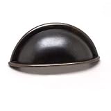 1 1/4'' CTC Cup Mission Style Pull - Rustic Brass