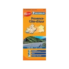 Provence Cote d'Azur: Regionalkarte. Tankstellen an Autobahnen und Strassen, Sicherheitsalerts, Stadtplan: Marseille (Michelin Regionalkarte)