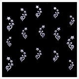 Joby Jewels on White Design Nail Sticker- JB-06