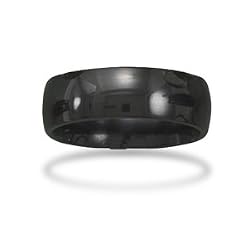 Black Stainless Steel Men's Ring (8mm)