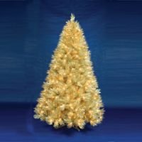 6.5' Pre-Lit Champagne Artificial Christmas Tree - Clear Lights