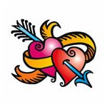 Two Hearts Temporary Tattoo 2x2