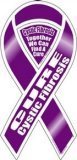 Cure Cystic Fibrosis Awareness 2 in 1 Ribbon Car Magnet