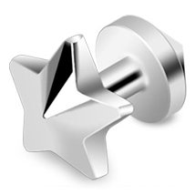 Grade 23 Solid Titanium Skin Diver 4mm Star Top