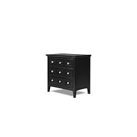 Magnussen B1399 Southampton Black Finish with Brushed Nickel Hardware Wood Nightstand