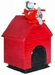 Peanuts Snoopy Red Barron Dog House Bank and Fan Pull