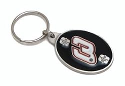 Dale Earnhardt Sr. # 3 Pewter Keychain NASCAR Ver 2