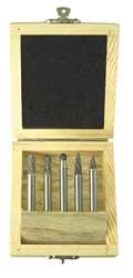 Westward 2LYT3 Carbide Bur Set, Dbl Cut, 1/4 In, 5 Pcs