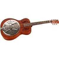 Dobro Hound Dog Round Neck Dobro Guitar, Vintage Brown