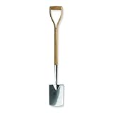 Brook & Hunter 11010DY Premium Digging Spade with a Handcrafted Red Oak Handle and a Stainless Steel Alloy Polished Blade, 44.5 inches Long