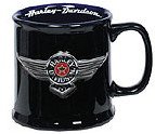 Harley Davidson Fat Boy Mug Shot Glass - Black