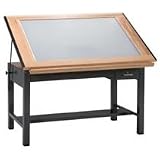 Mayline Ranger Four Post Light Table WHITE