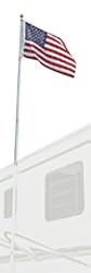 Camco 51600 RV 20' Flagpole Telescoping with Foot & US Flag