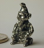 Miniature Gnome Sitting in Pewter by Warwick Miniatures
