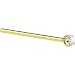 Solid 14KT Yellow Gold 2mm Genuine Diamond Straight Fishtail 3/4 - 20 Gauge