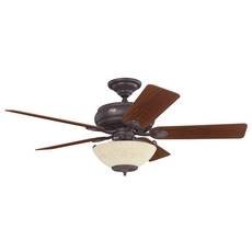 52-Inch Heater Ceiling Fan with Five Blades and Light Kit