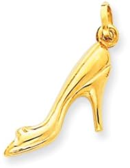 14k Gold High Heel Shoe Charm