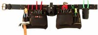 BOURN TOUGH LOT-724 Oil tan full grain cowhide leather contractors tool belt / tool apron