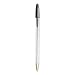 BIC(R) Cristal(R) Ballpoint Pens, Medium Point, 1.0 mm, Black, Box Of 12