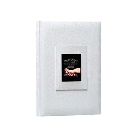 Flashpoint Proof Album Synthetic Fabric Series, Holds 300 4x6 Photos, With Front Window Opening, Color: White Cover with White Pages.