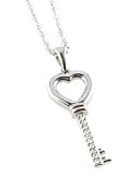 Elsa Martinez Key to my Heart Sterling & Diamond Necklace