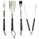 Vermont Castings 4-Piece Tool Kit w  Case ,Tongs, Spatula, Fork and Basting Brush, -... by Vermont Castings