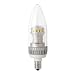 TCP LDCT3WH27K - 2.3 Watt Dimmable LED Torpedo Shape Light Bulb, Candelabra Base, 2700K