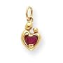 14k Heart Shaped .33R Mother and Child Charm - JewelryWeb