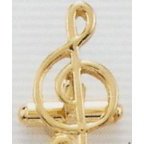 Music-G Clef Cufflinks and Stud Set available in Gold or Silver