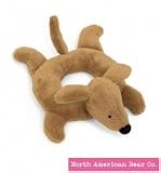 Brown Ollie Dog Rattle Ring by North American Bear Co. (8259-B)