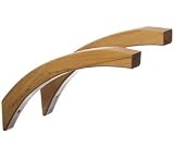 16 Inch Angled Wood Shelf Brackets - Honey Maple