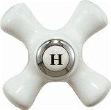 Elizabethan Classics EC2SPCCP Porcelain Cross Handles, Chrome