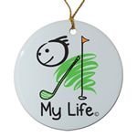 Porcelain My Life Golf (Male) Ornaments