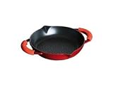 Staub Honeycomb Frying Pan with Two Handles and Removable Silicone Pan Holders, 9 1 2... by Staub