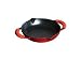 Staub Honeycomb Frying Pan with Two Handles and Removable Silicone Pan Holders, 9 1/2 Inch, Pimento Red