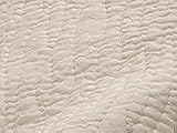 DreamSacks Reversible Hand Stitched Silk Coverlet - Throw - Gardenia/Gardenia