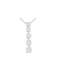 Diamond Journey Pendant 14K White Gold - 2.00 CT Diamonds