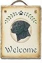 Black Lab Welcome Slate