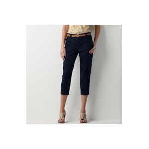 Buy Ann Taylor Loft Ladies Midnight Navy Marisa Linen Cotton Cropped Pants by Ann Taylor LOFT