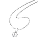 Silver Girls Heart Pendant by D For Diamond